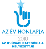 ALMASIWEB: Év Honlapja 2010: 4. helyezett, szavazatok alapján ifjúsági kategóriában